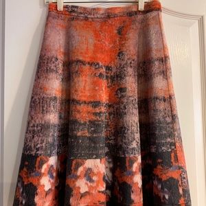 Mohair patterned midi skirt